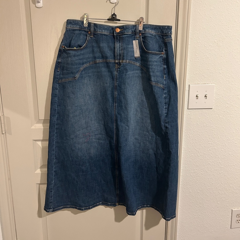 NWT denim maxi skirt